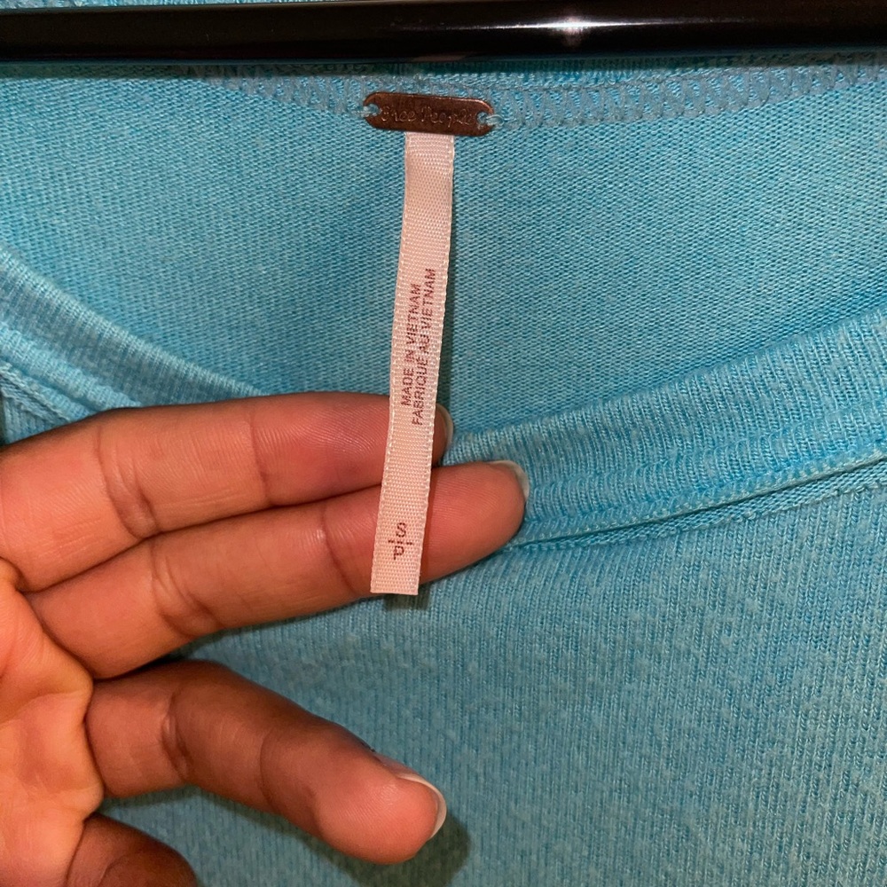 Free People Turquoise Mirage Forever Your Girl Top - Picture 4 of 7